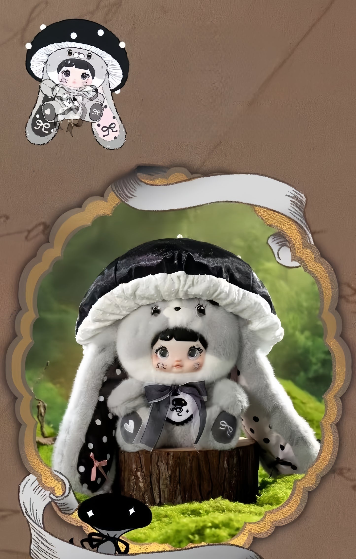 Nommi-Mushroom Hat 400% Series plush blind box