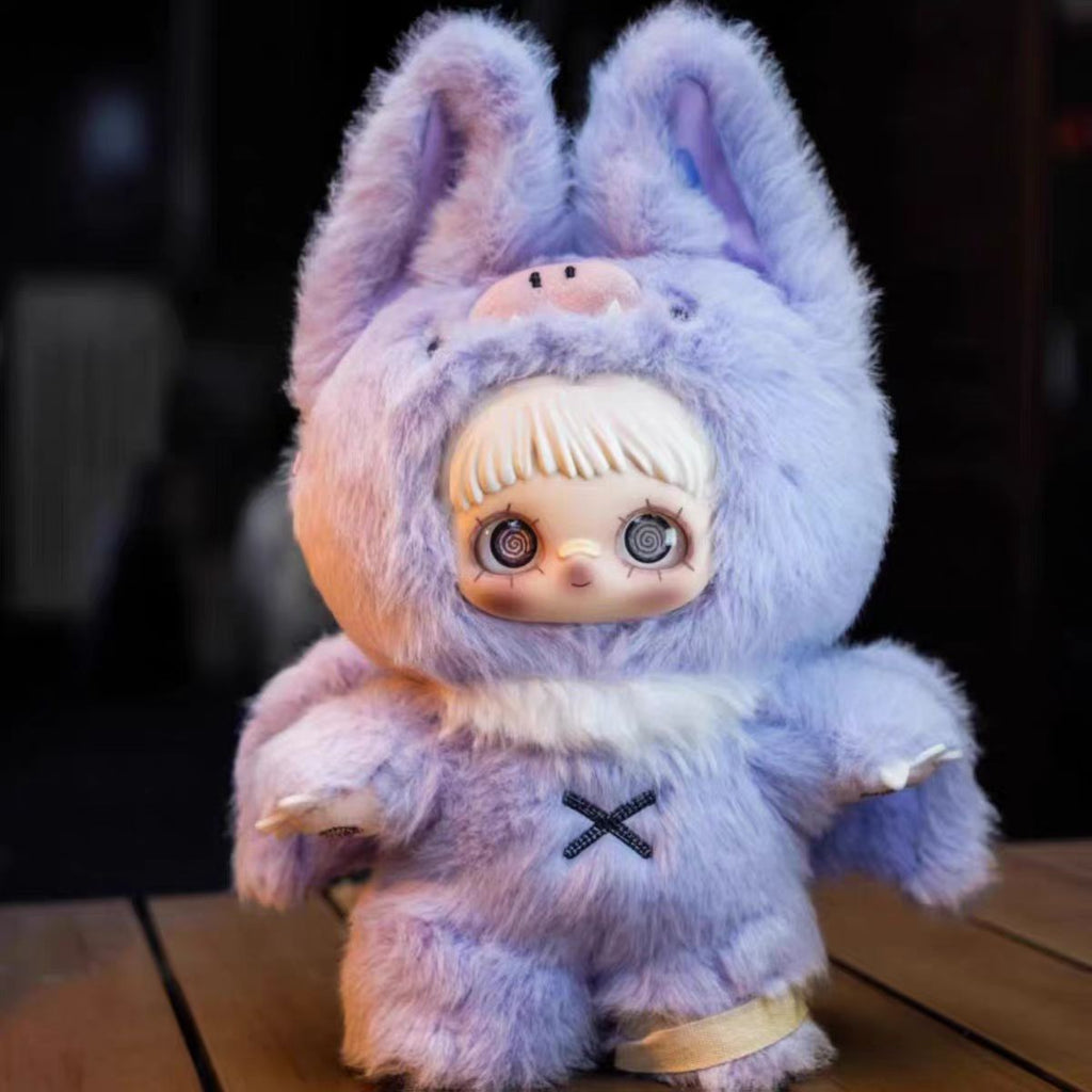 Maymei Dark Forest Series blind box collection featuring spooky and cute plush characters.