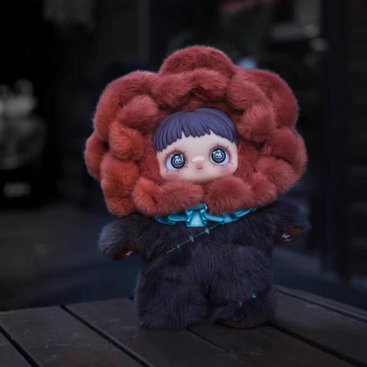 Maymei Dark Forest Series blind box collection featuring spooky and cute plush characters.