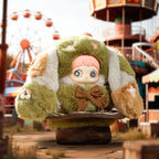 Maymei Plush Dolls Blind Box featuring a unique character design in a whimsical theme park setting.