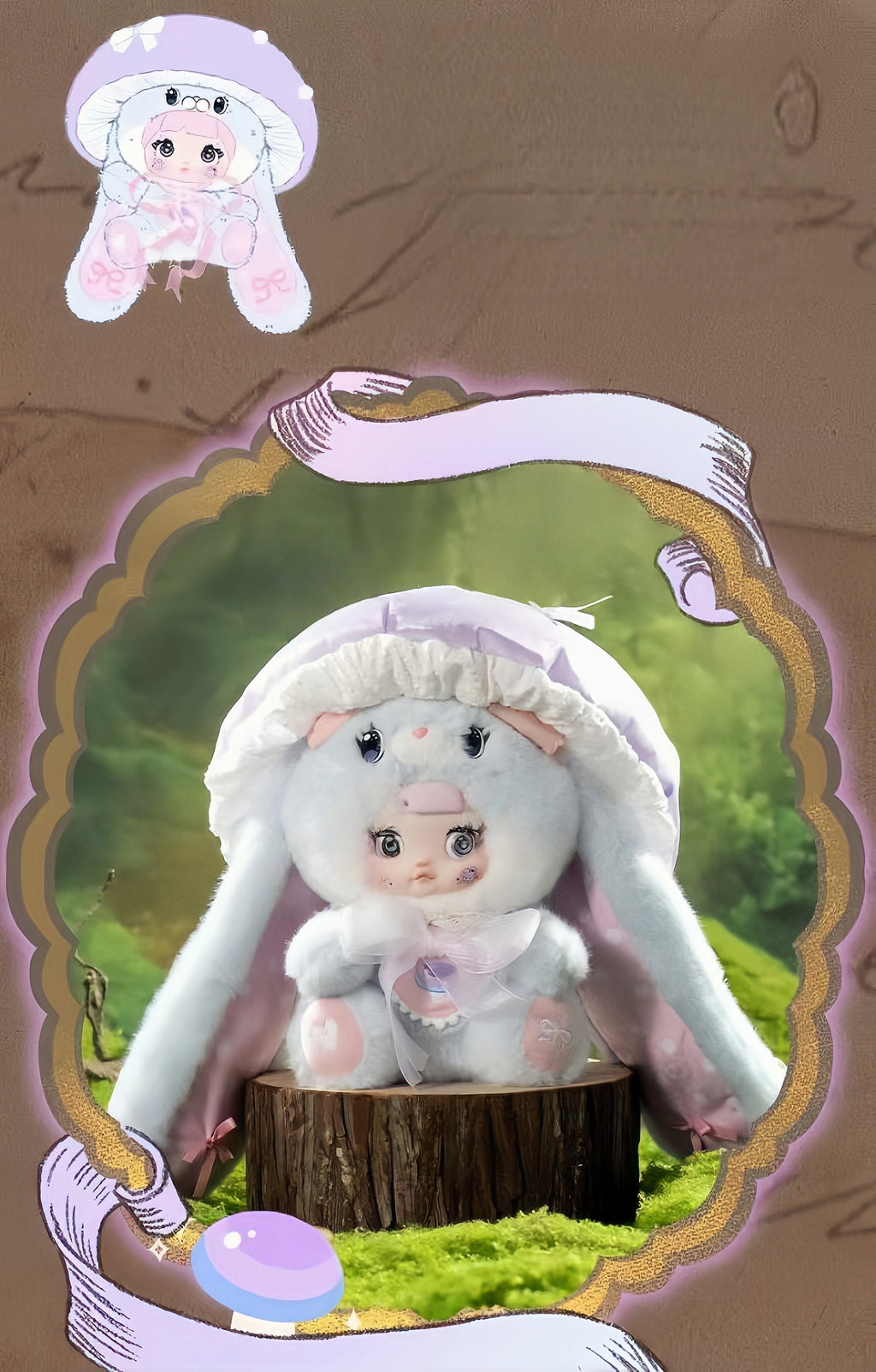 Nommi Mushroom Hat Series 400% Plush Blind Box